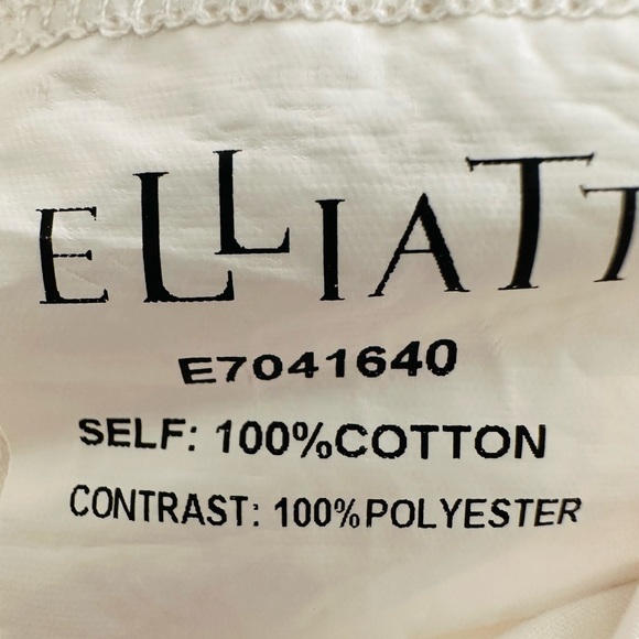 Elliatt white collared shirt dress mini poplin drop waist - Picture 8 of 8